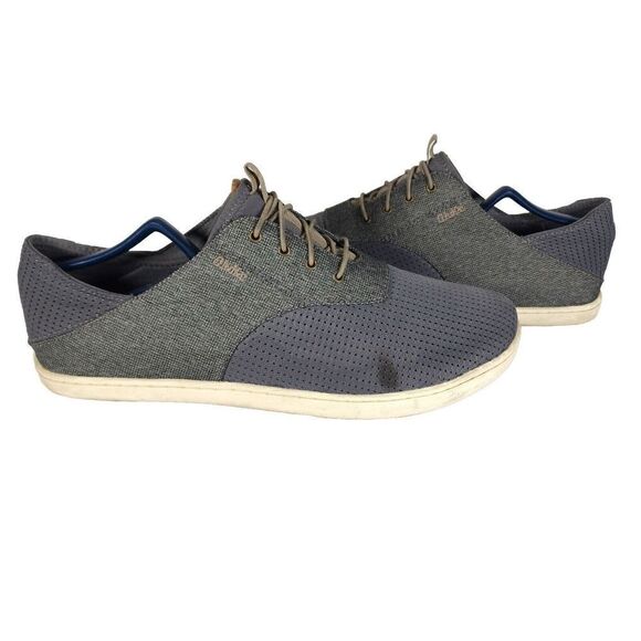 OluKai Men\'s Nohea Moku US 10 Gray Lace Up Flats Loafer Sneakers Shoes main image 7